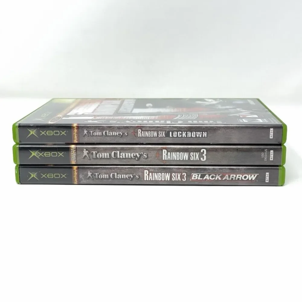 Tom Clancy Rainbow Six Xbox Lot 3 Lockdown Black Arrow CIB Refurbished Tested
